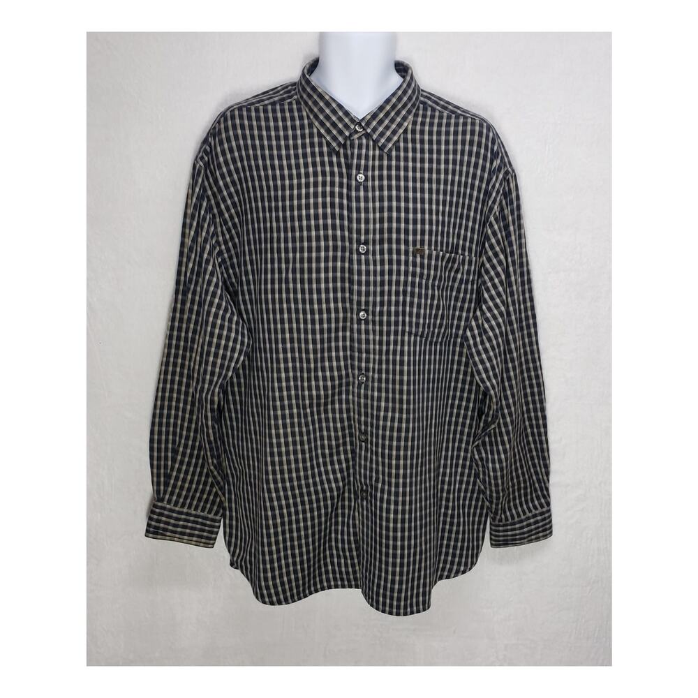 Nautica Jeans Co Mens XXL Plaid Button Down Shirt Heritage Prep Utility Menswear